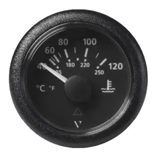 VDO Vanntemperaturm&#229;ler 52mm ViewLine Sort - Opp til 120&#176;C - 287,4-22,7 Ohm