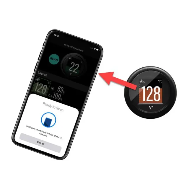 VDO VL Flex NFC NMEA2000 Programerbar 52mm sort mulit-instrument 