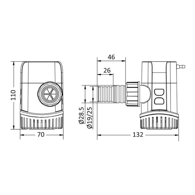 OSCULATI Europump automatisk lensepumpe 12V - 2840L/t - mod 750 