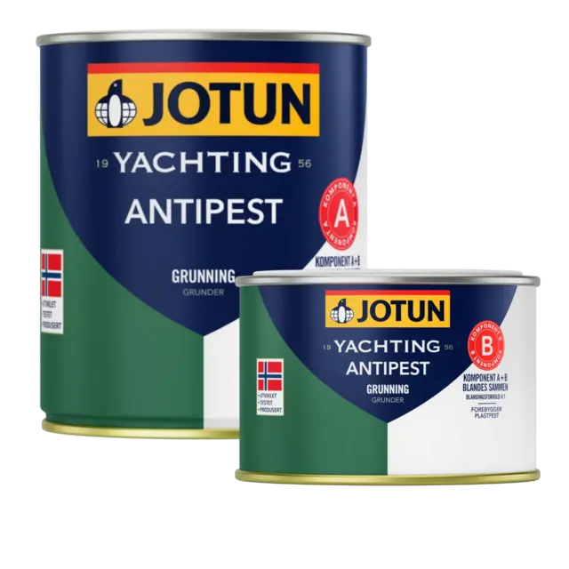 JOTUN Antipest 2-komponent Primer A+B Grå - 0,75 liter -epoxygrunning komplett 