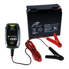 RITAR AGM Batteri 12V - 18Ah 181x77x167mm - m/batterilader