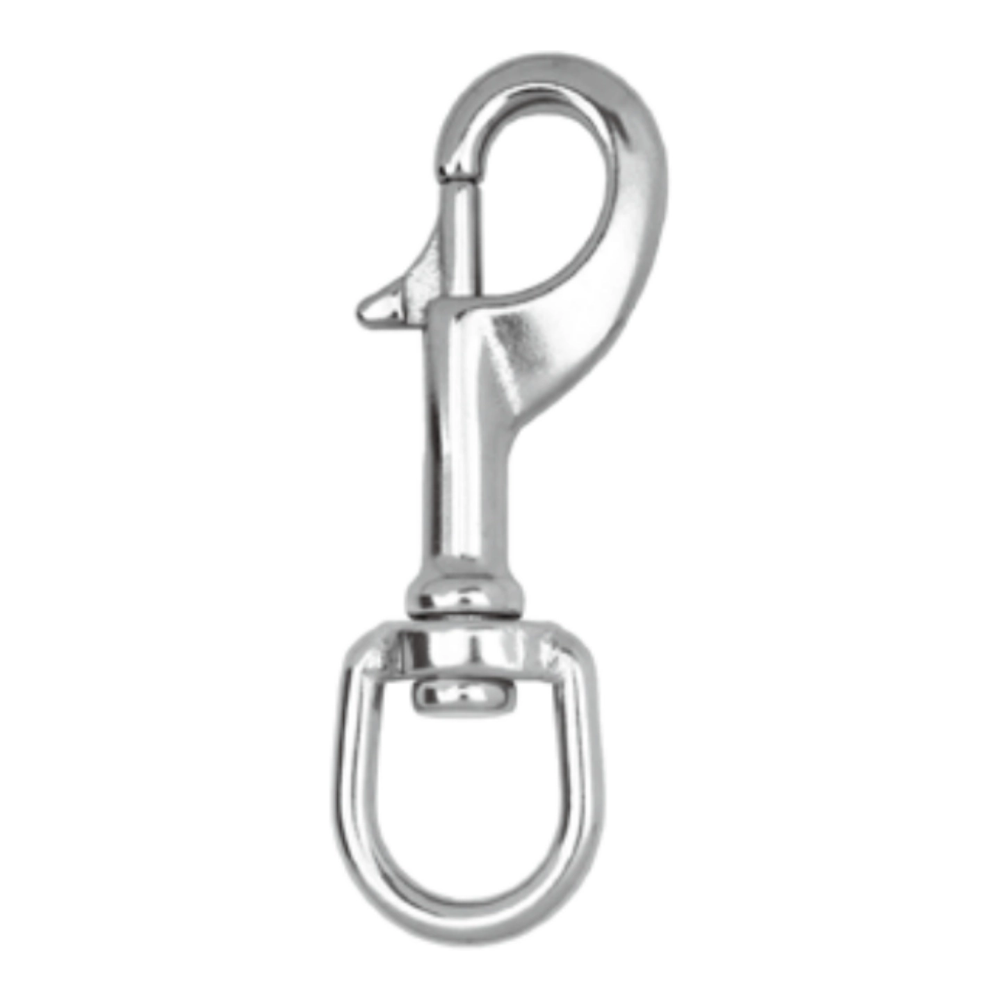 Karabinkrok med svivel - syrefast 316 Lengde 64mm - 12,5mm øye