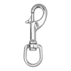 Karabinkrok med svivel - syrefast 316 Lengde 64mm - 12,5mm &#248;ye