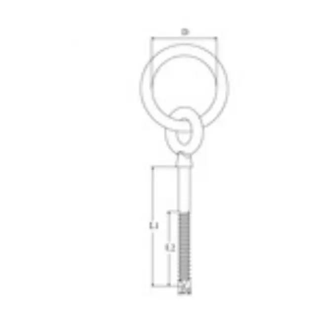 Øyebolt - tregjenger og ring 6mm - 60mm - Syrefast 316 