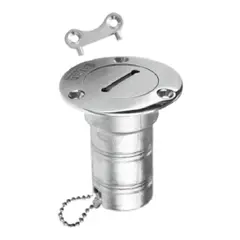 Dekksforskruvning syrefast stål - rett 1 1/2"(38mm)  Diesel - med nøkkel