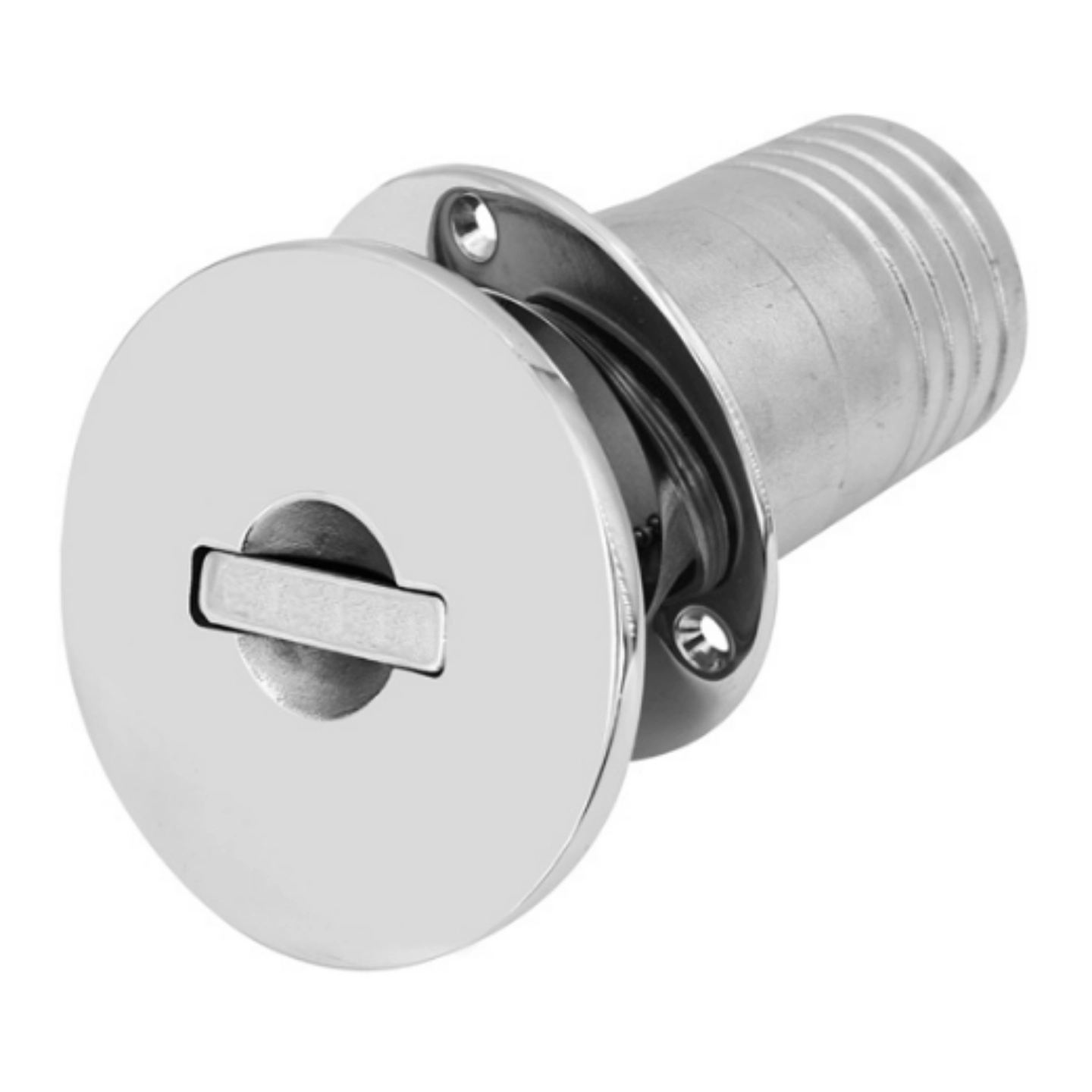 Dekksforskruvning - rett - syrefast stål 1 1/2'' (38mm) Drivstoff- Nøkkel fri