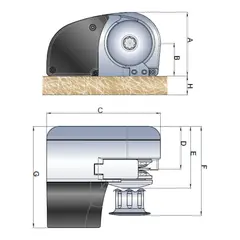 ITALWINCH Ankervinsjpakke IKI Pro Baug 12V 800W - b&#229;ter 26 til 39 fot