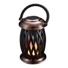 HOMELINE Flammelampe LED Ignis b&#248;rstet kobber - m/bluetooth spiller