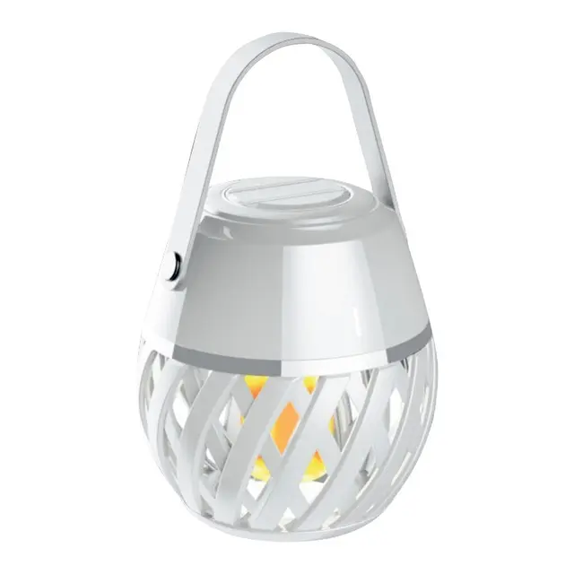 HOMELINE Flammelampe LED Helios Hvit - m/bluetooth spiller 