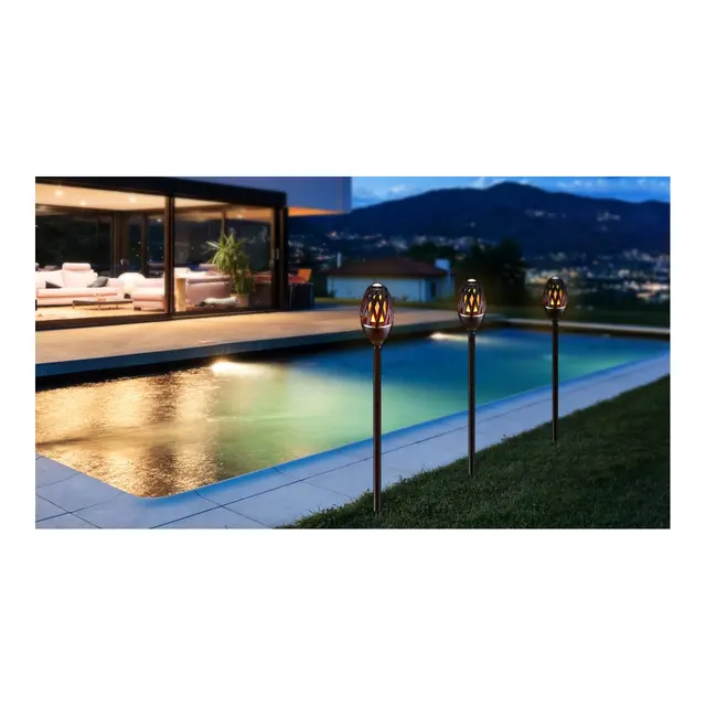 HOMELINE Flammelampe LED Apollo, sort 
