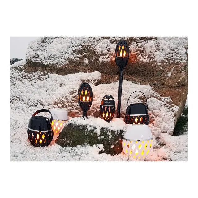 HOMELINE Flammelampe LED Apollo, sort 
