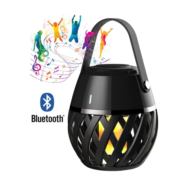 HOMELINE Flammelampe LED Helios Sort - m/bluetooth spiller 
