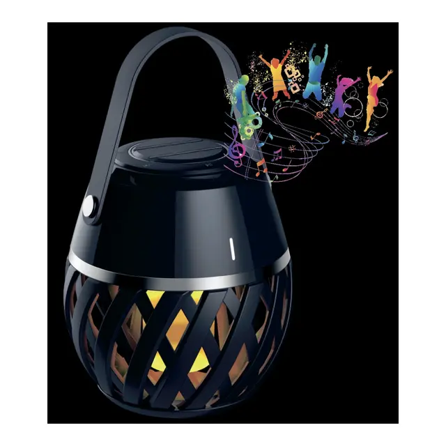 HOMELINE Flammelampe LED Helios Sort - m/bluetooth spiller 