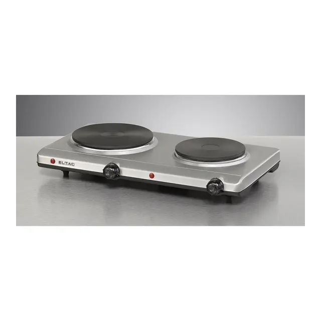 Kokeplate dobbel, stål Eltac DK 29 2500 watt 