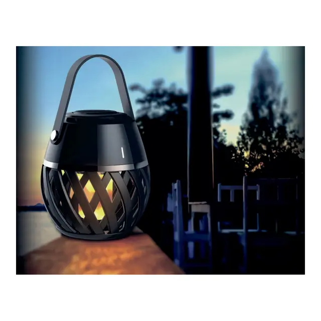 Flammelampe Homeline Helios svart 