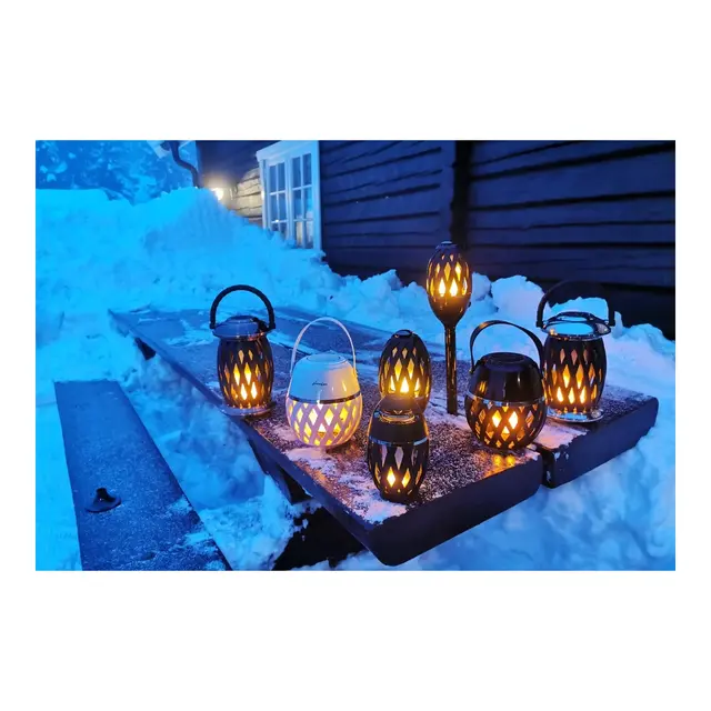 HOMELINE Flammelampe LED Ignis, kobber 