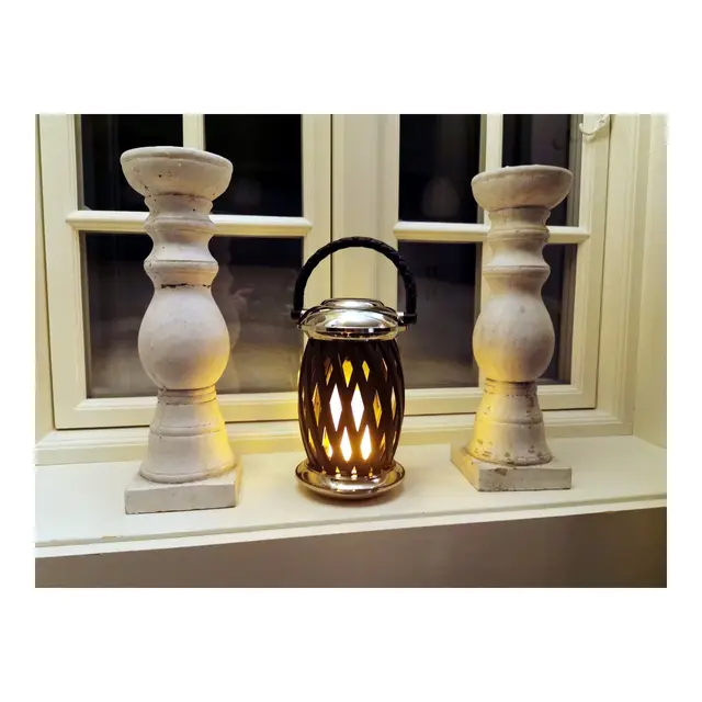 HOMELINE Flammelampe LED Ignis, chrom 
