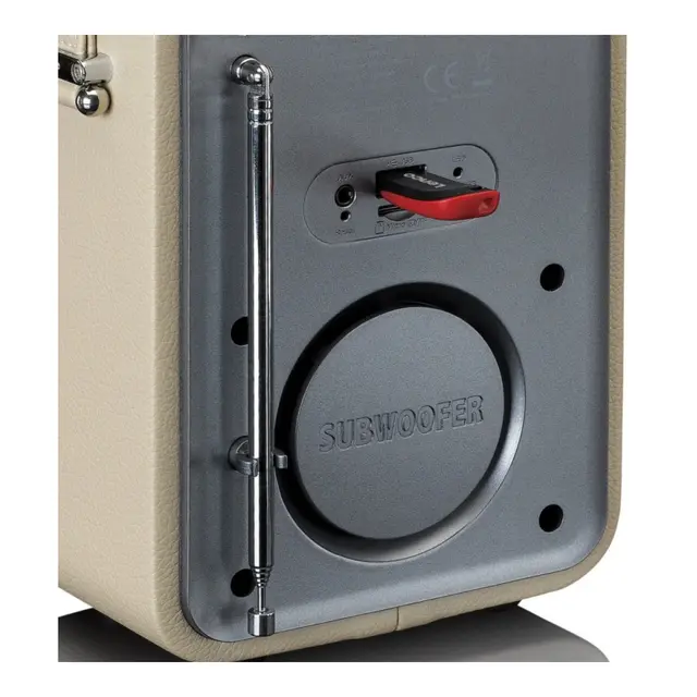 DAB Radio, Lenco Pdr-051, oppl.bar, BT beige/sølv 