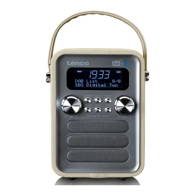 DAB Radio, Lenco Pdr-051, oppl.bar, BT beige/sølv 