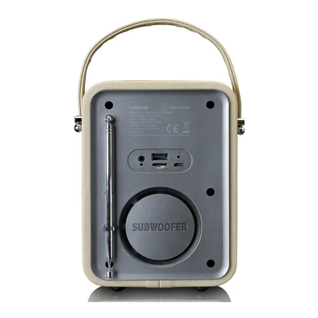 DAB Radio, Lenco Pdr-051, oppl.bar, BT beige/sølv 