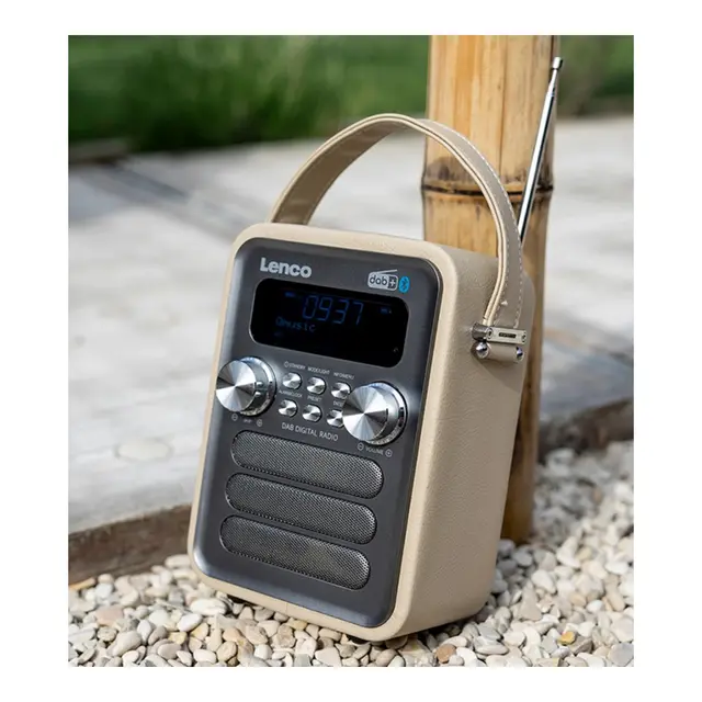 DAB Radio, Lenco Pdr-051, oppl.bar, BT beige/sølv 