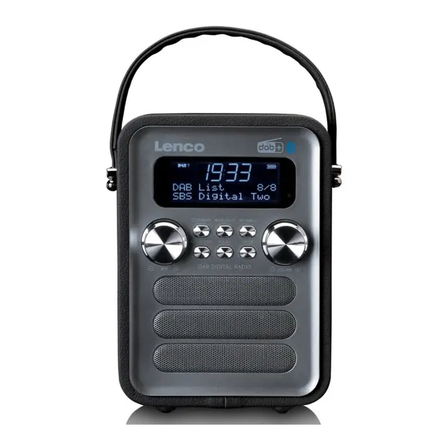 DAB Radio, Lenco Pdr-051, oppl.bar, BT svart/sølv 