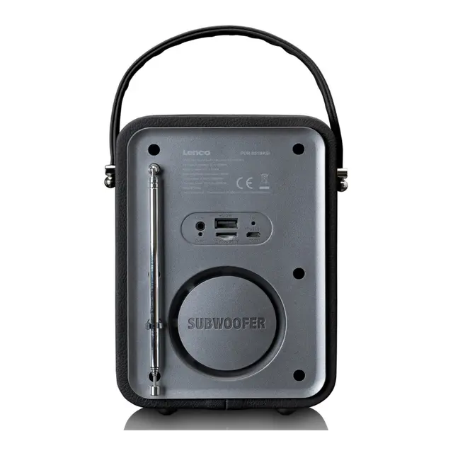 DAB Radio, Lenco Pdr-051, oppl.bar, BT svart/sølv 