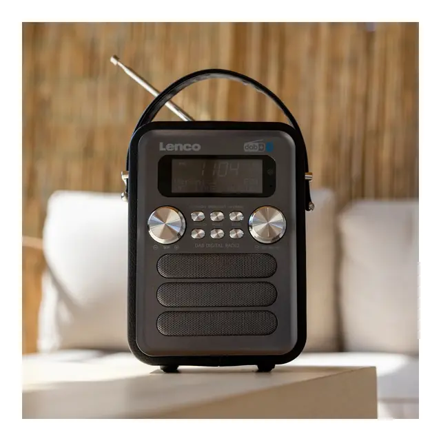 DAB Radio, Lenco Pdr-051, oppl.bar, BT svart/sølv 