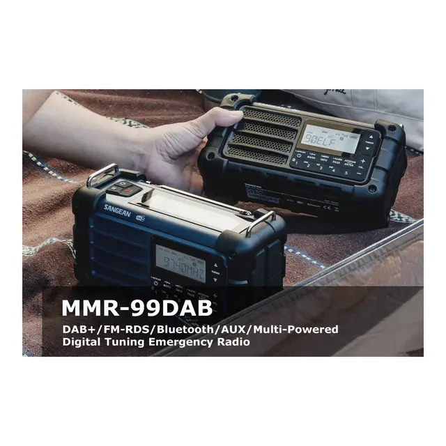 SANGEAN DAB+ solcelleradio  Mmr-99 Blå Blåtann 