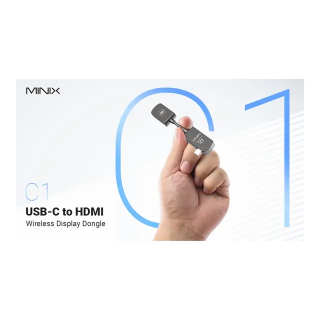 Trådløs A/V-sender Minix USB-C-HDMI banebrytende USB-C til HDMI-sender /mot 