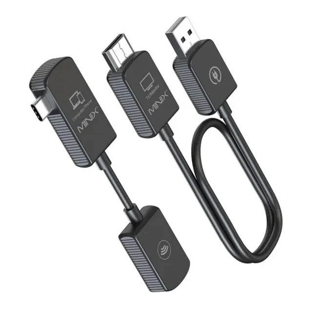 Trådløs A/V-sender Minix USB-C-HDMI banebrytende USB-C til HDMI-sender /mot 