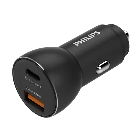 PHILIPS Lighterkabel adapter 36W 1x USB-C og 1x USB-A