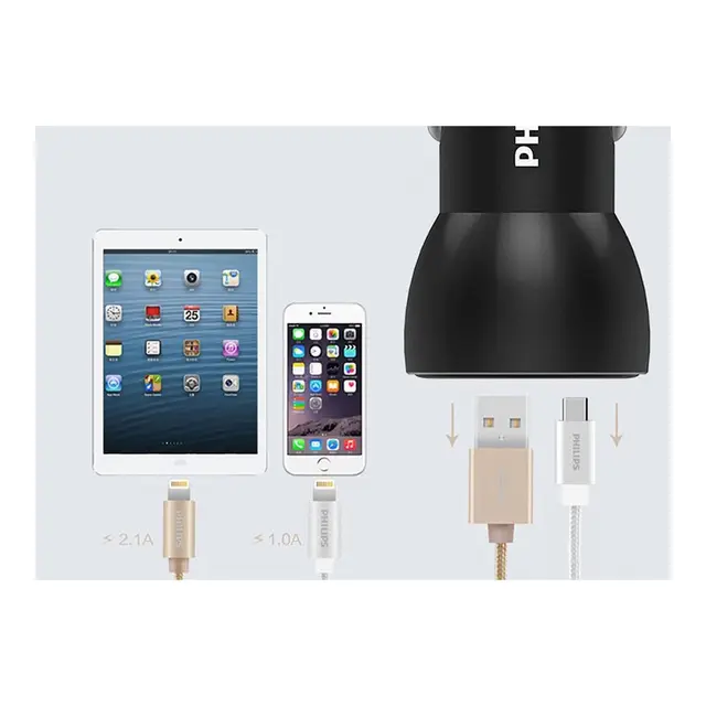 PHILIPS Lighterkabel adapter 36W 1x USB-C og 1x USB-A 