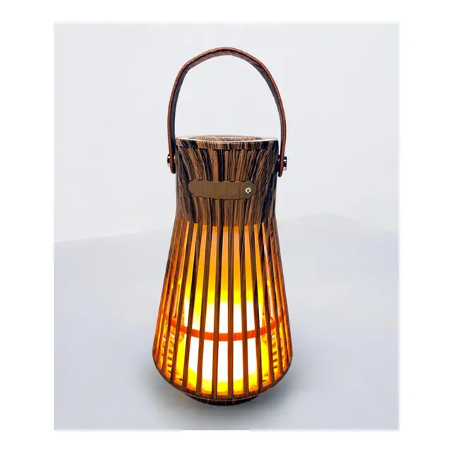 HOMELINE Flammelampe - Mitra Bambus LED Oppladbar - 5W - IP65 