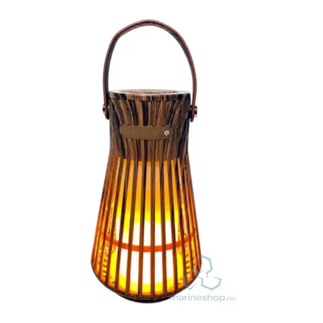 HOMELINE Flammelampe - Mitra Bambus LED Oppladbar - 5W - IP65 