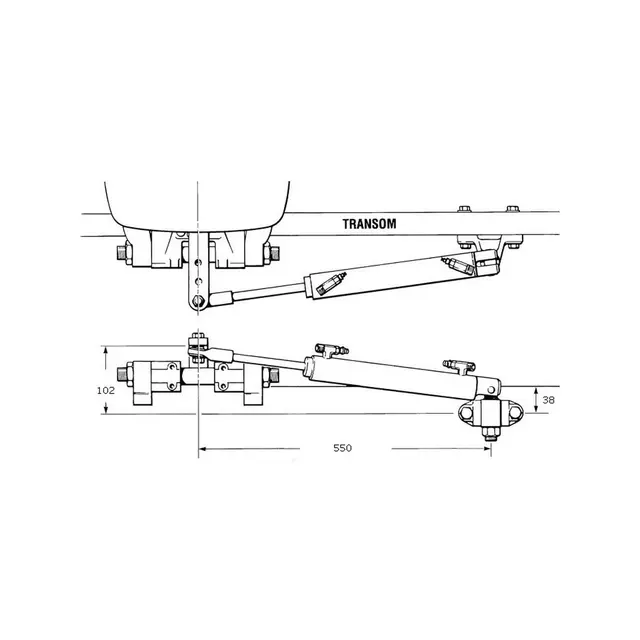 TELEFLEX Styresylinder SeaStar, Outboard HC5380-3  Brønnmontert 