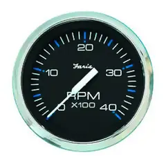 FARIA Turteller Diesel 0-4000 rpm &#216;3&quot; - Sort bl.ring - f.magn.sv.hjulf&#248;ler