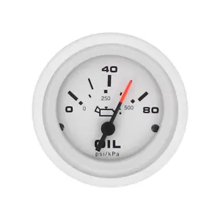 VEETHREE Oljetrykksm&#229;ler 0-80 PSI &#216;2&quot; - Arctic