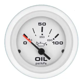 VEETHREE Oljetrykksm&#229;ler 0-100 PSI &#216;2&quot; - Arctic