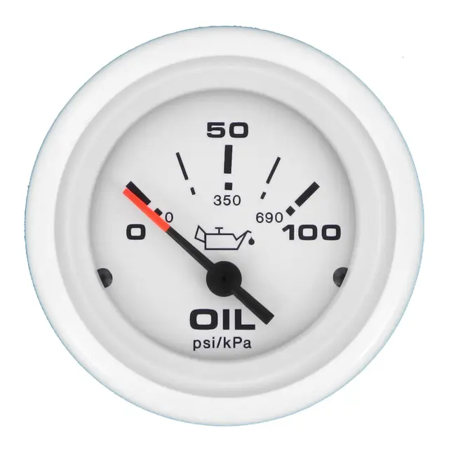VEETHREE Oljetrykksmåler 0-100 PSI Ø2" - Arctic 