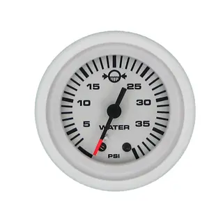 VEETHREE Vanntrykksm&#229;ler 0-40 PSI &#216;2&quot; - Arctic - for Outboard m/giver