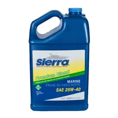 SIERRA Engine Oil, 25W-40 4,7 liter Annbefales til Bensin innenbords motorer
