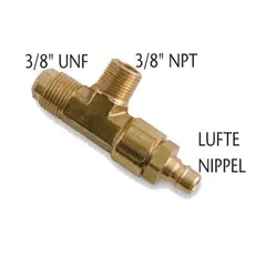 TELEFLEX Skj&#248;testykke m/luftenippel HF5519 (3/8&quot; NPT + 3/8&quot; UNF) - 2stk