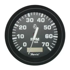 FARIA Turteller Alle Outboard 0-7000 rpm &#216;3&quot; - Sort - Alle p&#229;hengere