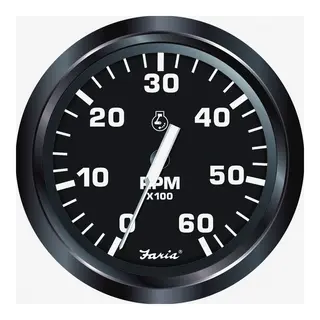 FARIA Turteller + Time Diesel 0-4000rpm &#216;3&quot; - Sort - f. mek.uttak/dynamo