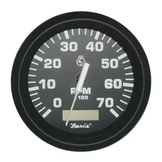 FARIA Turteller + Time Outboard 0-7000r &#216;3&quot; - Sort - Alle p&#229;hengere