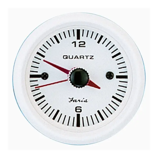 FARIA Klokke Quartz Analog Ø2" - Hvit 