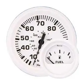 FARIA Vacuum instrument Ø2" - Hvit - Komplett m/slange 