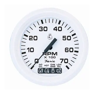 FARIA Turteller + OMC sys.chk 0-7000rpm &#216;3&quot; - Hvit - OMC System Check