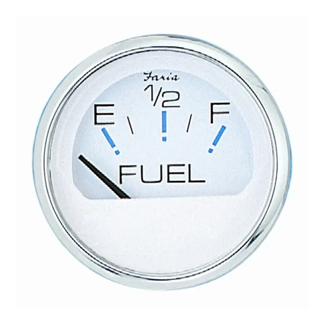 FARIA Tankmåler Drivstoff (EU std.) Ø2" - Hvit bl.ring - 10-180 Ohm(EU) 